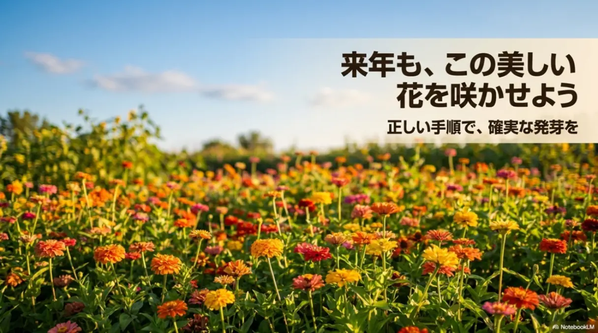 来年もこの美しい花を咲かせよう 正しい手順で確実な発芽を