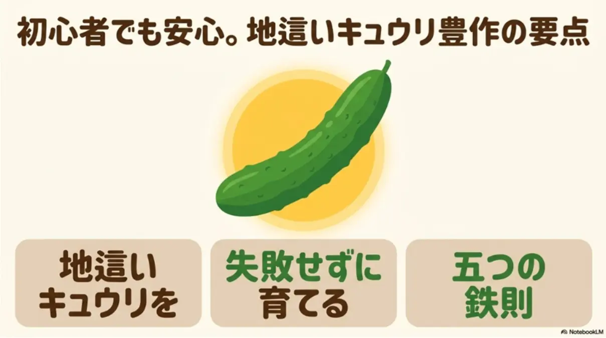 初心者でも安心な地這いキュウリ栽培の5つの鉄則まとめ