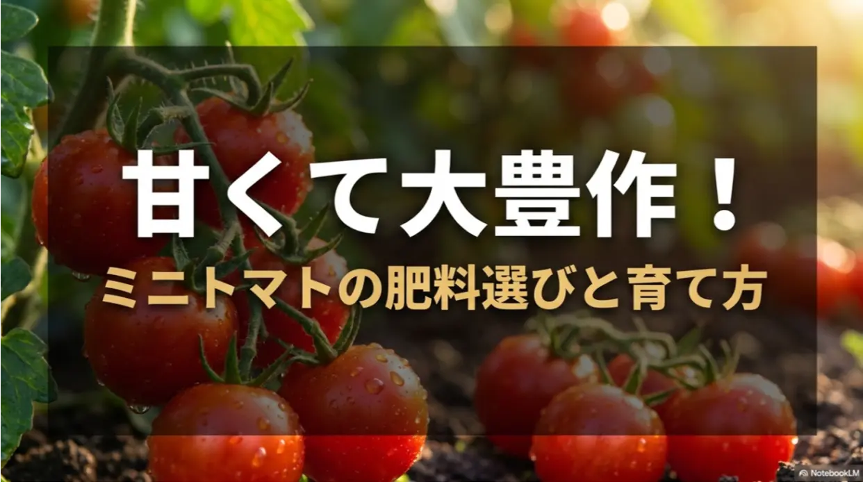 甘くて大豊作！ミニトマトの肥料選びと育て方