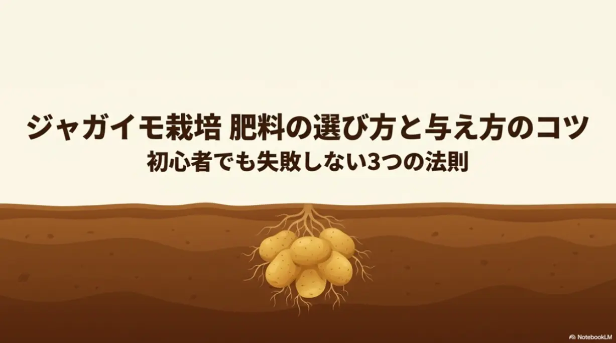 初心者でも失敗しないジャガイモ栽培肥料の選び方と与え方のコツ3つの法則