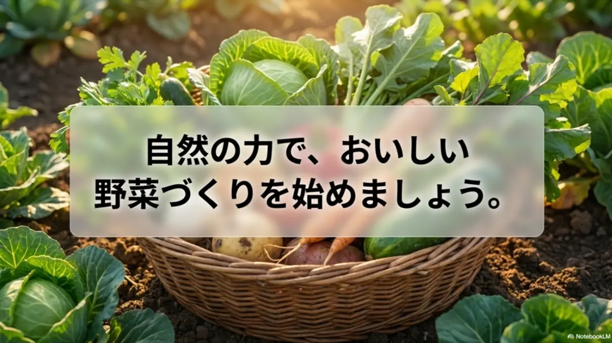 油かすなどの自然の力でおいしい野菜づくりを始めましょう