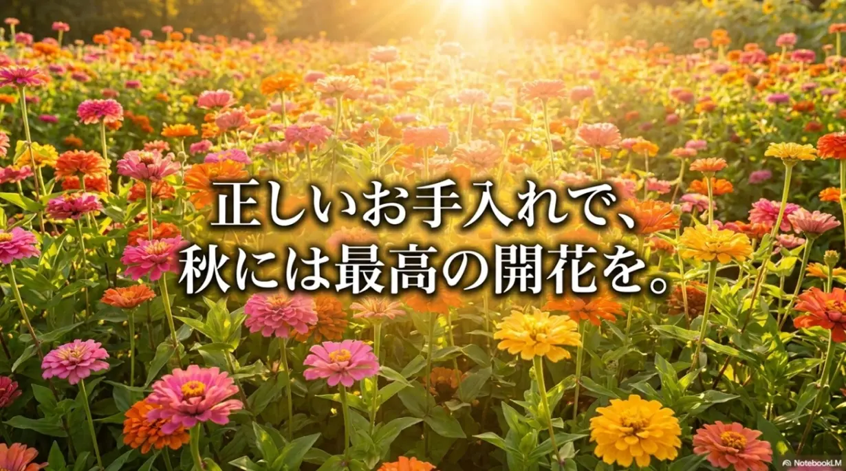 正しいお手入れで秋には最高のジニアの開花を