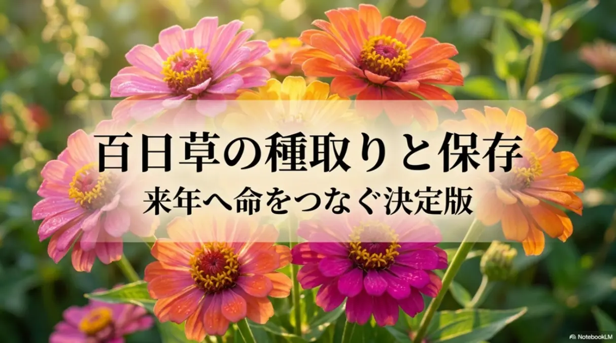 百日草の種取りと保存 来年へ命をつなぐ決定版