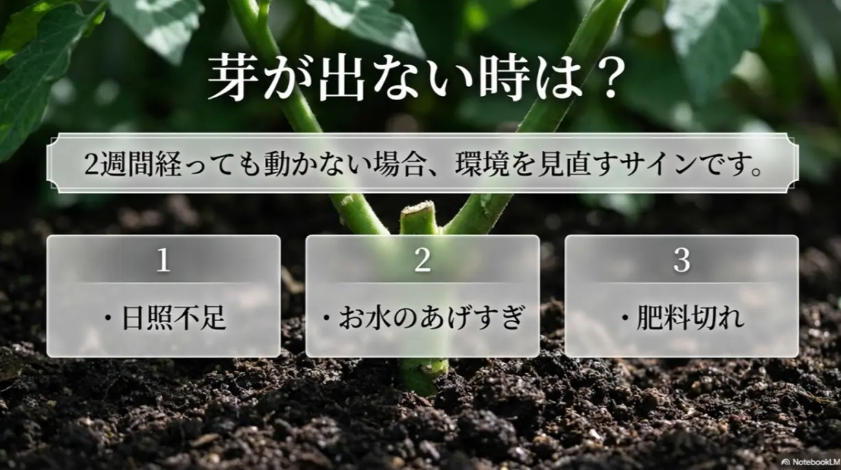 ジニアの芽が出ない時は日照、水、肥料を見直す