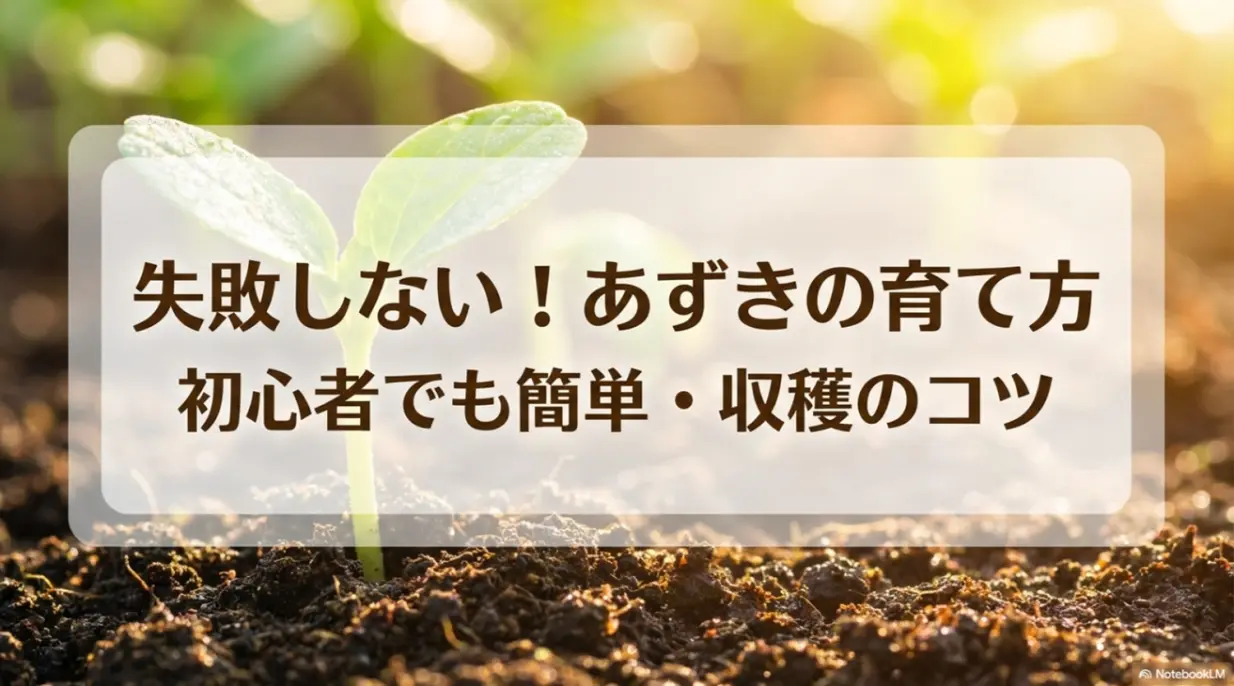 初心者でも失敗しないあずきの育て方と収穫のコツ