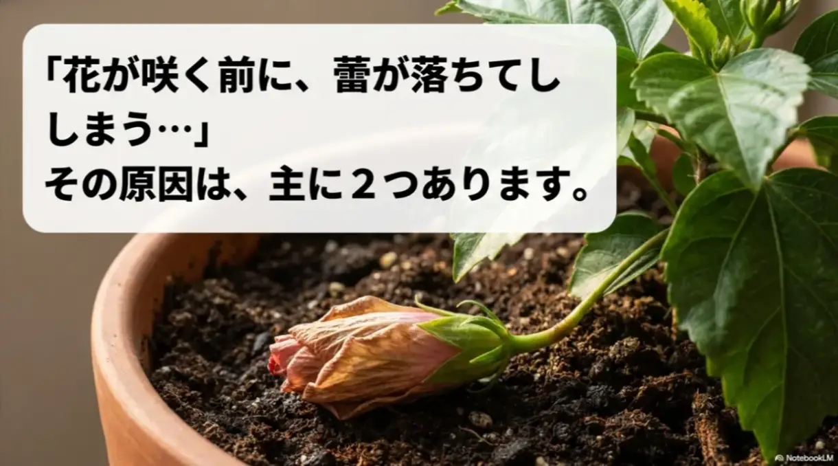 ハイビスカスの花が咲く前に蕾が落ちてしまう2つの主な原因について
