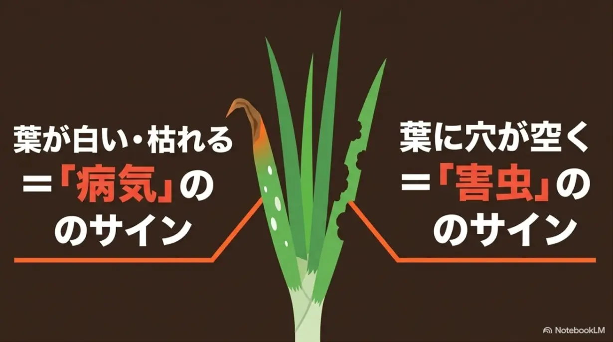 葉が白い、枯れるのは病気のサイン。葉に穴が空くのは害虫のサイン