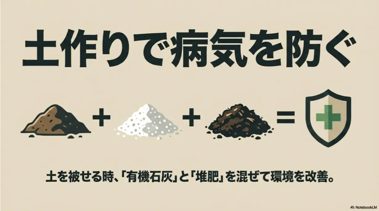 ネギの土作りに有機石灰と堆肥を混ぜて病気を防ぐ方法