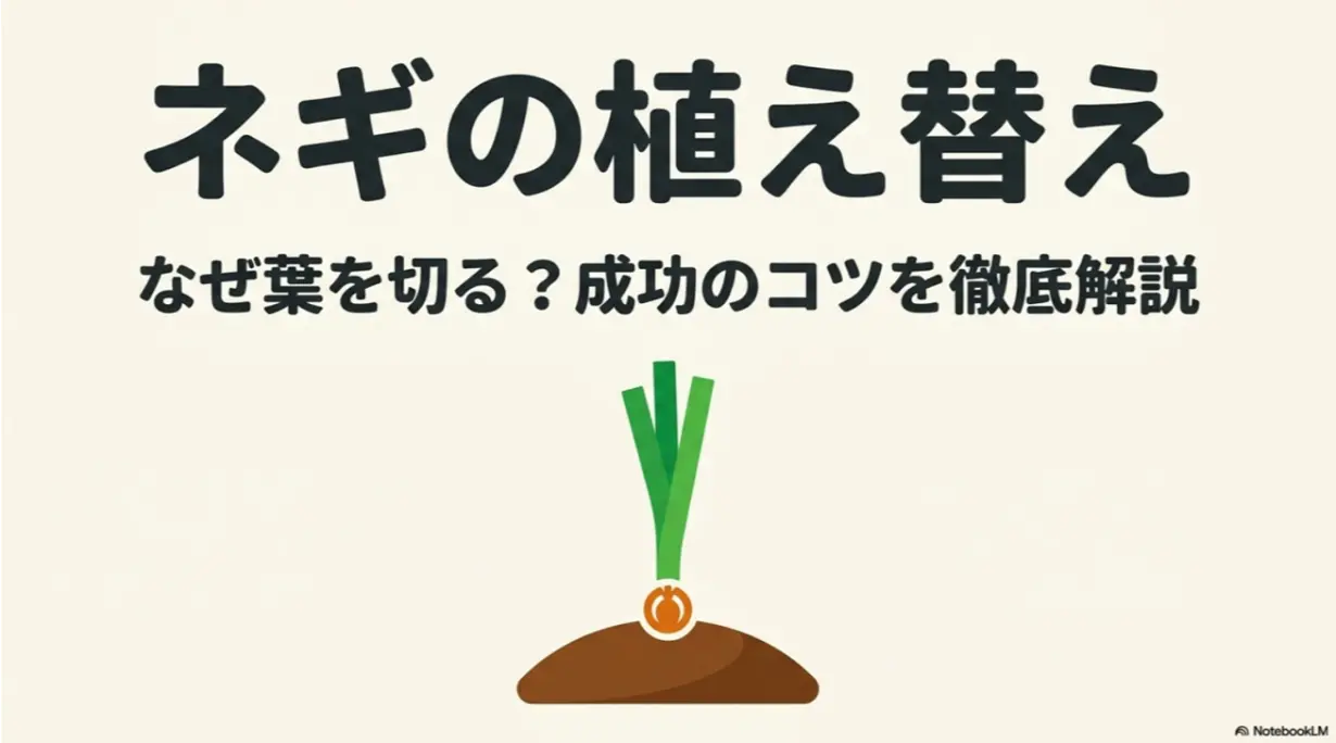 ネギの植え替え なぜ葉を切る？成功のコツを徹底解説