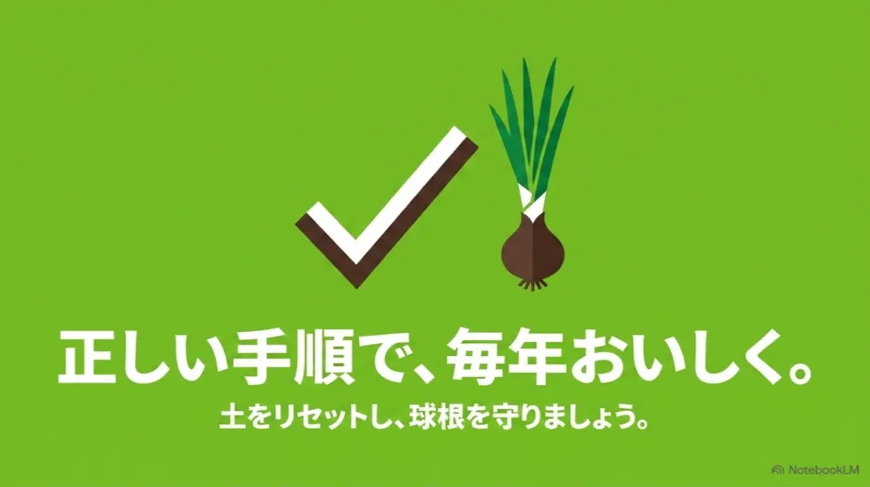 正しい手順で土をリセットし、わけぎの球根を守りましょう