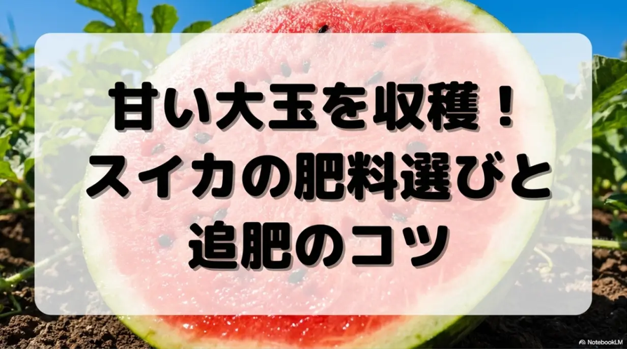 甘い大玉スイカを収穫するための肥料選びと追肥のコツ